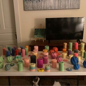 Colorful Assorted Pillar Candles
